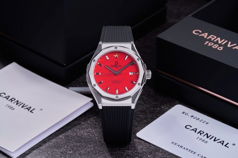 Đồng Hồ Nam Dây Cao Su Carnival 8168G-VT-DCS-VN Limited Việt Nam - Automatic - Kính Sapphire - Size 42mm