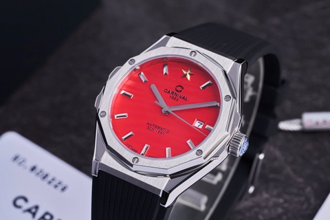 Đồng Hồ Nam Dây Cao Su Carnival 8168G-VT-DCS-VN Limited Việt Nam - Automatic - Kính Sapphire - Size 42mm