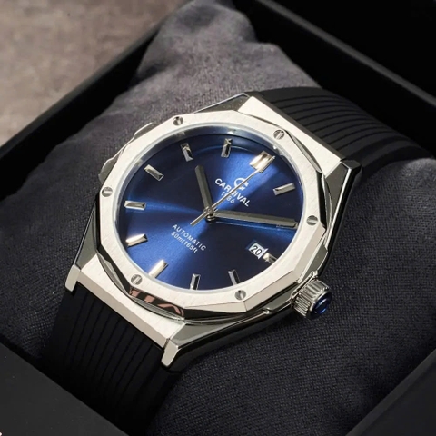 Đồng Hồ Nam Dây Cao Su Carnival 8168G-VT-DCS-X Automatic - Kính Sapphire - Size 42mm