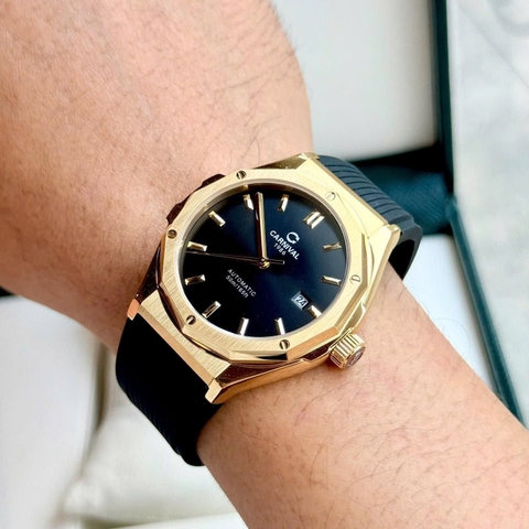 Đồng Hồ Nam Dây Cao Su Carnival 8168G-VV-DCS-D Automatic - Kính Sapphire - Size 42mm
