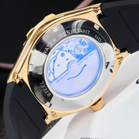 Đồng Hồ Nam Dây Cao Su Carnival 8168G-VV-DCS-DK Xà Cừ - Automatic - Kính Sapphire - Size 42mm