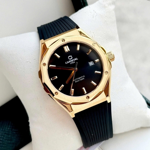 Đồng Hồ Nam Dây Cao Su Carnival 8168G-VV-DCS-D Automatic - Kính Sapphire - Size 42mm