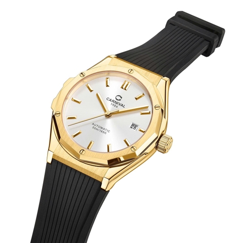 Đồng Hồ Nam Dây Cao Su Carnival 8168G-VV-DCS-T Automatic - Kính Sapphire - Size 42mm
