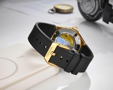 Đồng Hồ Nam Dây Cao Su Carnival 8168G-VV-DCS-XL Automatic - Kính Sapphire - Size 42mm