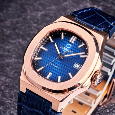 Đồng Hồ Nam Dây Da Carnival Nautilus 8108G1-VH-DD-X - Automatic - Kính Sapphire - Size 41mm