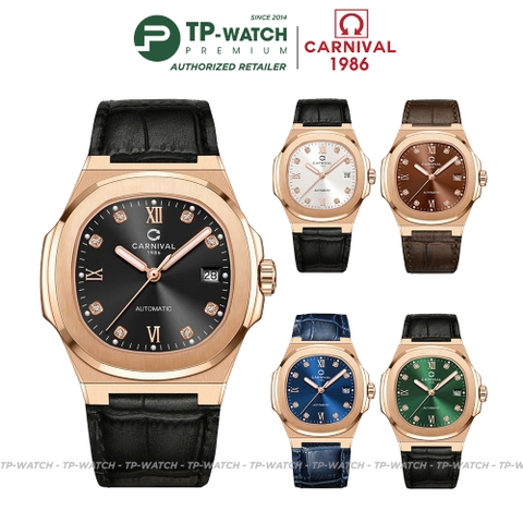 Đồng Hồ Nam Dây Da Carnival 8160G-VH-DD Automatic - Kính Sapphire - Size 41mm