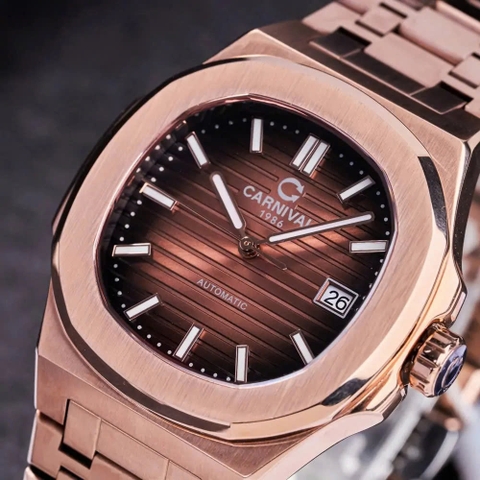 Đồng Hồ Nam Dây Thép Carnival Nautilus 8108G1-VH-N Automatic - Kính Sapphire - Size 41mm