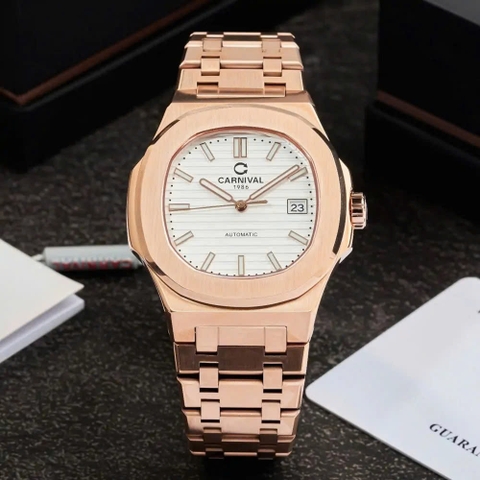 Đồng Hồ Nam Dây Thép Carnival Nautilus 8108G1-VH-T Automatic - Kính Sapphire - Size 41mm