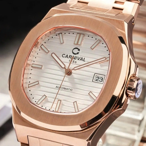 Đồng Hồ Nam Dây Thép Carnival Nautilus 8108G1-VH-D Automatic - Kính Sapphire - Size 41mm