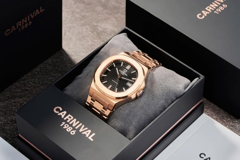 Đồng Hồ Nam Dây Thép Carnival Nautilus 8108G1-VH-D Automatic - Kính Sapphire - Size 41mm