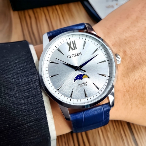 Đồng Hồ Nam Dây Da Citizen Quartz AK5000-03A Moonphase - Size 42mm
