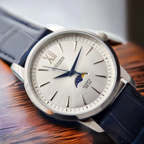 Đồng Hồ Nam Dây Da Citizen Quartz AK5000-03A Moonphase - Size 42mm