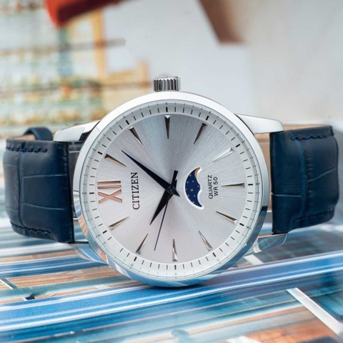 Đồng Hồ Nam Dây Da Citizen Quartz AK5000-03A Moonphase - Size 42mm