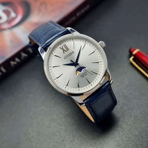 Đồng Hồ Nam Dây Da Citizen Quartz AK5000-03A Moonphase - Size 42mm