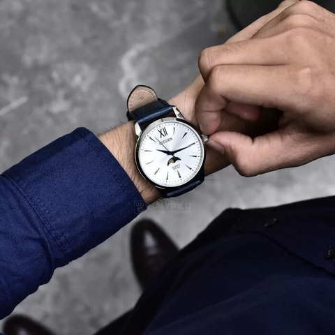 Đồng Hồ Nam Dây Da Citizen Quartz AK5000-03A Moonphase - Size 42mm