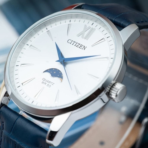 Đồng Hồ Nam Dây Da Citizen Quartz AK5000-03A Moonphase - Size 42mm