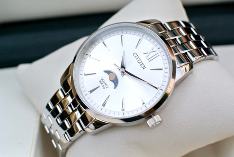Đồng Hồ Nam Dây Thép Citizen Quartz AK5000-54A Moonphase - Size 42mm