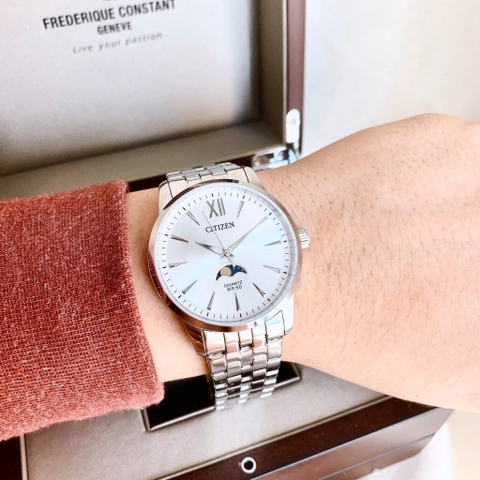 Đồng Hồ Nam Dây Thép Citizen Quartz AK5000-54A Moonphase - Size 42mm