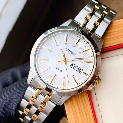 Đồng Hồ Nam Dây Thép Citizen Quartz BF2018-52A Demi Gold - Size 41mm