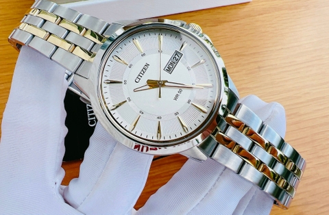 Đồng Hồ Nam Dây Thép Citizen Quartz BF2018-52A Demi Gold - Size 41mm