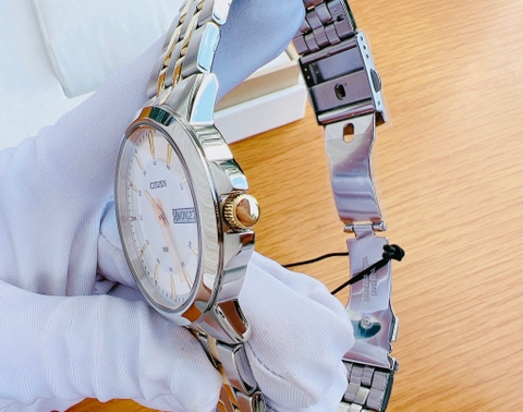 Đồng Hồ Nam Dây Thép Citizen Quartz BF2018-52A Demi Gold - Size 41mm