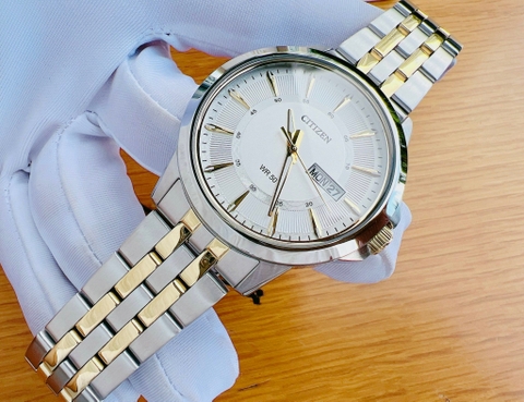 Đồng Hồ Nam Dây Thép Citizen Quartz BF2018-52A Demi Gold - Size 41mm