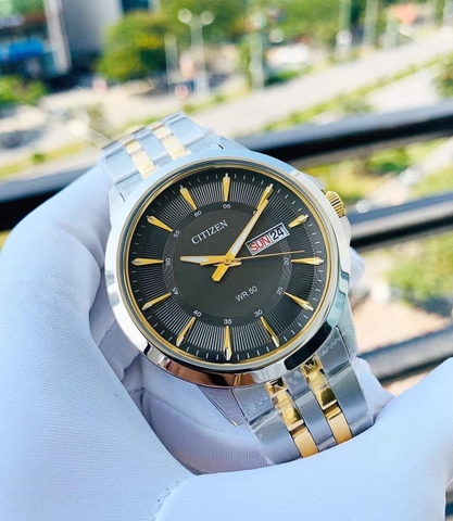 Đồng Hồ Nam Dây Thép Citizen Quartz BF2018-52E Demi Gold - Size 41mm