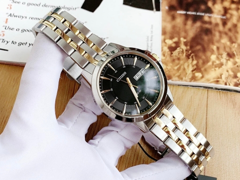 Đồng Hồ Nam Dây Thép Citizen Quartz BF2018-52E Demi Gold - Size 41mm