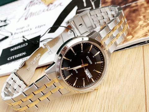 Đồng Hồ Nam Dây Thép Citizen Quartz BF2018-52E Demi Gold - Size 41mm