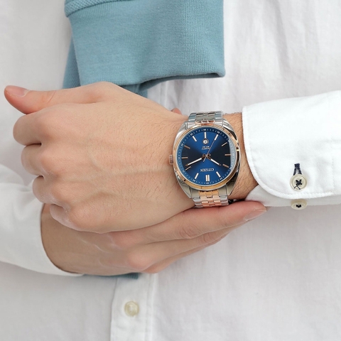 Đồng Hồ Nam Dây Thép Citizen Quartz BI5096-53L Demi Rose Gold - Size 42mm