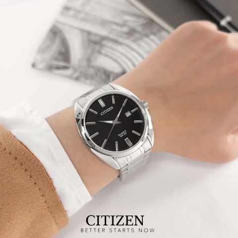 Đồng Hồ Nam Dây Thép Citizen Quartz BI5100-58E - Size 41mm