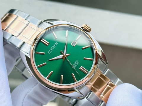 Đồng Hồ Nam Dây Thép Citizen Quartz BI5104-57Z Demi Rose Gold - Size 41m