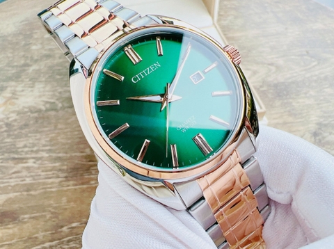 Đồng Hồ Nam Dây Thép Citizen Quartz BI5104-57Z Demi Rose Gold - Size 41m