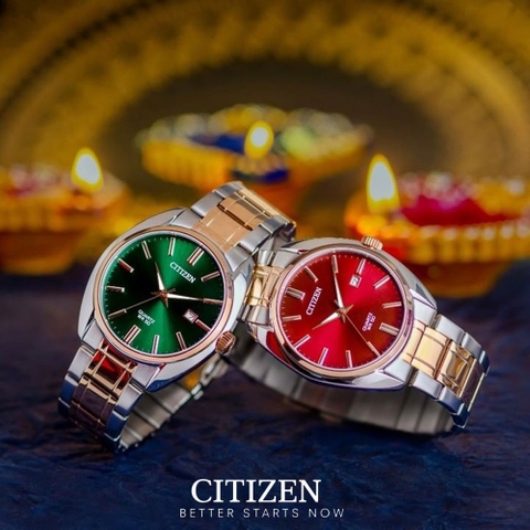 Đồng Hồ Nam Dây Thép Citizen Quartz BI5104-57Z Demi Rose Gold - Size 41m