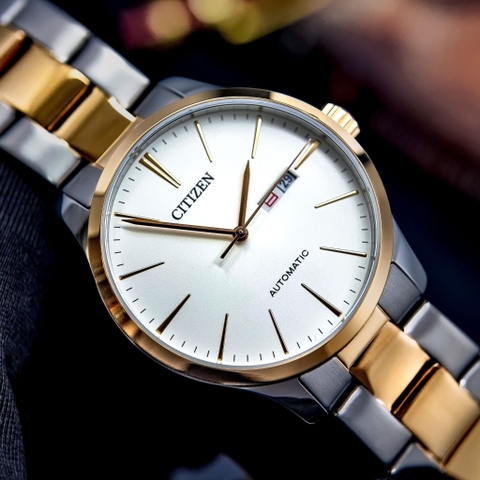 Đồng Hồ Nam Dây Thép Citizen Automatic NH8356-87A - Demi Gold - Size 40mm