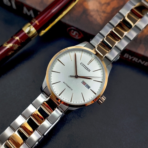 Đồng Hồ Nam Dây Thép Citizen Automatic NH8356-87A - Demi Gold - Size 40mm