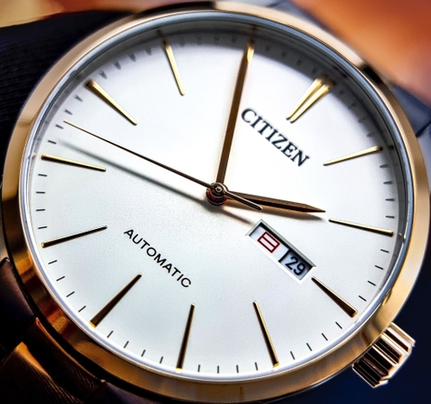 Đồng Hồ Nam Dây Thép Citizen Automatic NH8356-87A - Demi Gold - Size 40mm