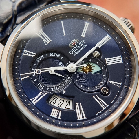 Đồng Hồ Nam Dây Da Orient Sun And Moon Gen 3 RA-AK0011D10B ( RA-AK0011D30B ) ( RAAK0011D10B ) ( RN-AK0004L ) - Size 42mm