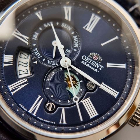Đồng Hồ Nam Dây Da Orient Sun And Moon Gen 3 RA-AK0011D10B ( RA-AK0011D30B ) ( RAAK0011D10B ) ( RN-AK0004L ) - Size 42mm