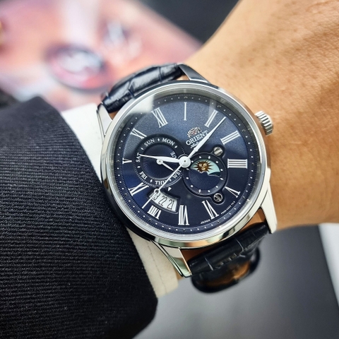 Đồng Hồ Nam Dây Da Orient Sun And Moon Gen 3 RA-AK0011D10B ( RA-AK0011D30B ) ( RAAK0011D10B ) ( RN-AK0004L ) - Size 42mm