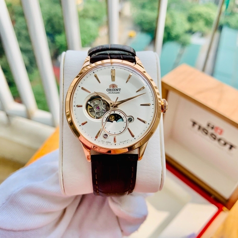 Đồng Hồ Nam Dây Da Orient Sun And Moon Bambino RA-AS0102S10B ( RA-AS0102S30B ) ( RA-AS0102S00C ) - Size 41.5mm