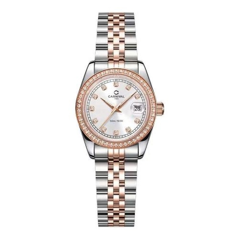 Đồng Hồ Nữ Dây Thép Carnival 8131L2-CH-T Máy Quartz - Kính Sapphire - Size 30mm