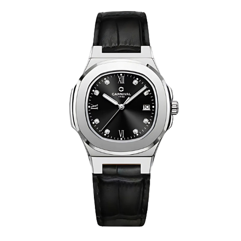 Đồng Hồ Nữ Dây Da Carnival 8160L-VT-DD Máy Quartz - Kính Sapphire - Size 34mm