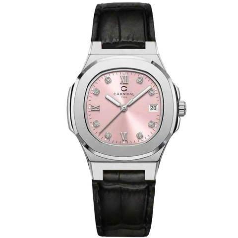 Đồng Hồ Nữ Dây Da Carnival 8160L-VT-DD Máy Quartz - Kính Sapphire - Size 34mm