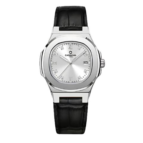 Đồng Hồ Nữ Dây Da Carnival 8160L-VT-DD Máy Quartz - Kính Sapphire - Size 34mm