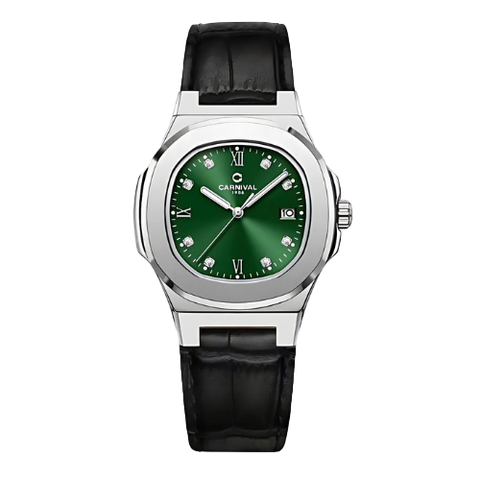 Đồng Hồ Nữ Dây Da Carnival 8160L-VT-DD Máy Quartz - Kính Sapphire - Size 34mm