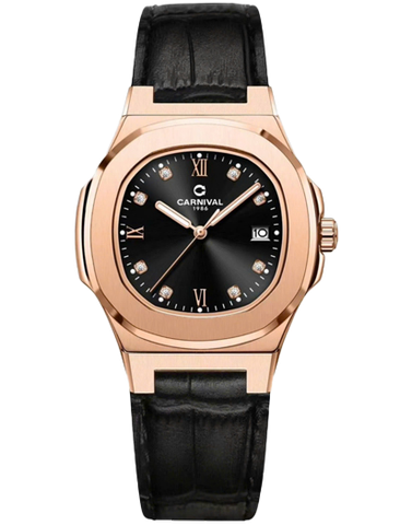 Đồng Hồ Nữ Dây Da Carnival 8160L-VH-DD Máy Quartz - Kính Sapphire - Size 34mm