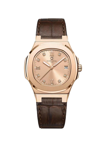 Đồng Hồ Nữ Dây Da Carnival 8160L-VH-DD Máy Quartz - Kính Sapphire - Size 34mm