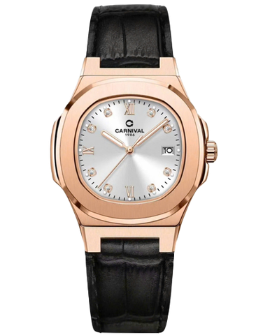 Đồng Hồ Nữ Dây Da Carnival 8160L-VH-DD Máy Quartz - Kính Sapphire - Size 34mm