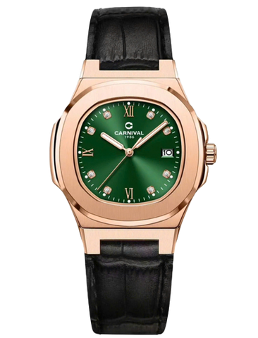 Đồng Hồ Nữ Dây Da Carnival 8160L-VH-DD Máy Quartz - Kính Sapphire - Size 34mm